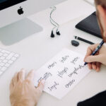 writing vocabulary on paper